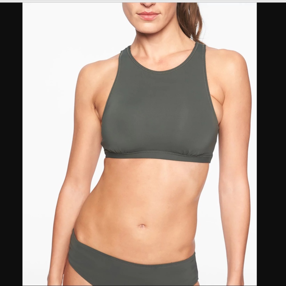 Reversible Bikini top- black and military green!